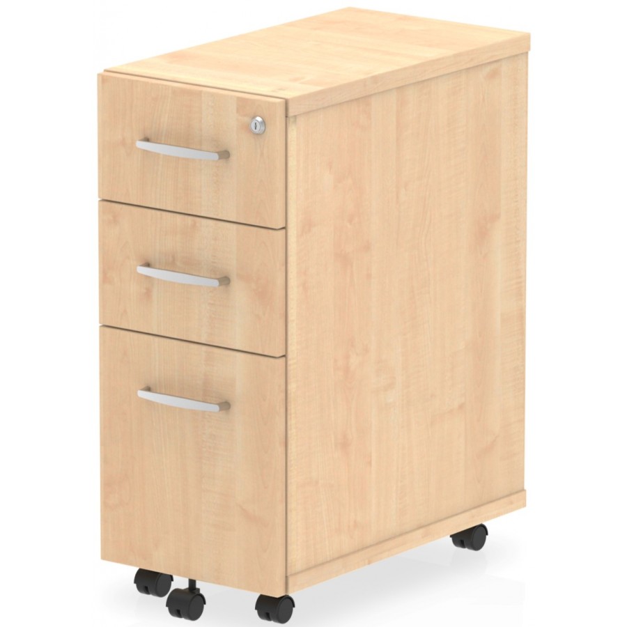 Rayleigh 3 Drawer Tall Narrow Under Desk Pedestal